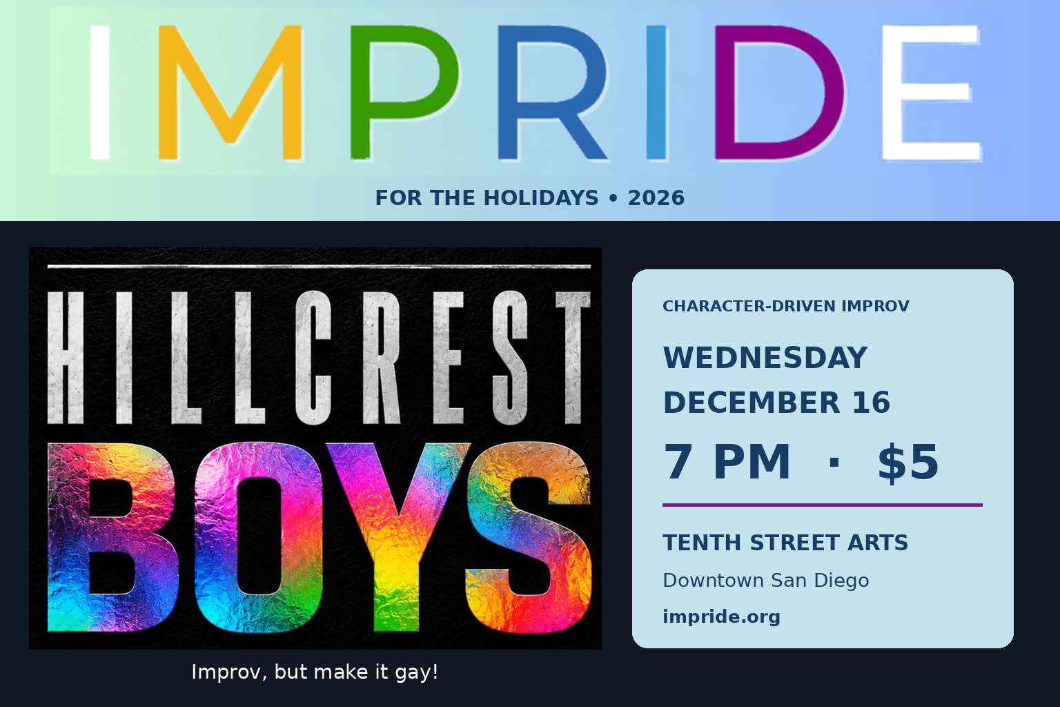 Hillcrest Boys at IMPRIDE for the Holidays